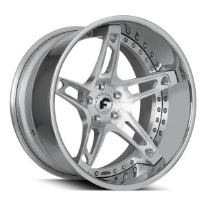 20″ FORGIATO WHEELS AFFILATO-ECL BRUSHED SILVER WITH CHROME LIP FORGED FINISH RIMS