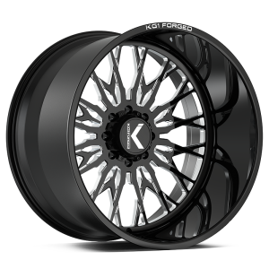 24″ KG1 FORGED WHEELS SPLICE KF092 GLOSS BLACK MILLED FINISH RIMS