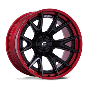 20″ FUEL WHEELS FC402 CATALYST MATTTE BLACK WITH CANDY RED LIP OFF-ROAD FUSION FORGED RIMS