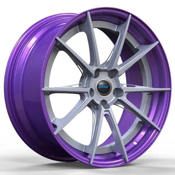 Silver Brushed Design 22 Inch Customized 2-PC Rims Wheels For Golf GTI