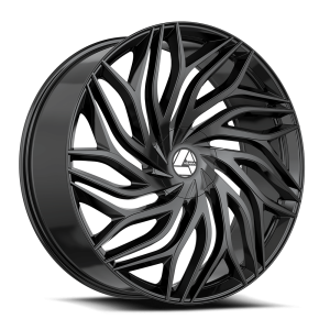 20″ AZARA WHEELS AZA-537 GLOSS BLACK FINISH RIMS