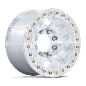 17″ KMC WHEELS KM450 MESA FORGED SLOTTED BEADLOCK RAW MACHINED FINISH RIMS