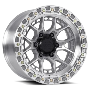 20″ LOCK OFF-ROAD WHEELS COMMANDO MACHINED POLISHED CLEAR COAT FINISH RIMS
