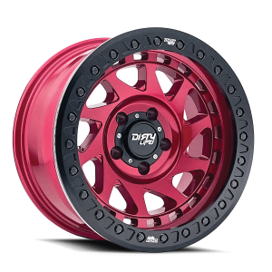 17″ DIRTY LIFE WHEELS ENIGMA RACE 9313 CRIMSON CANDY RED OFF-ROAD RIMS