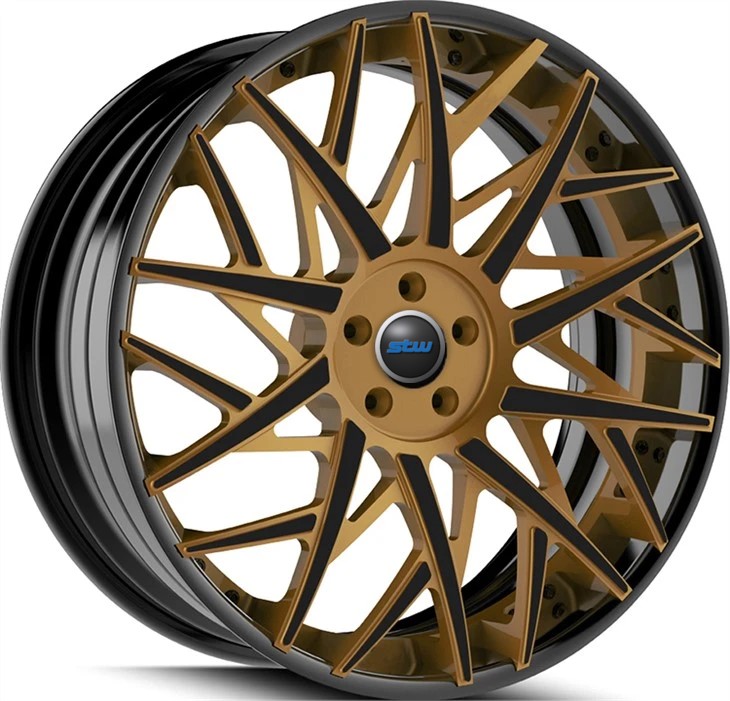 22x10 Custom 3-PC Aluminum Alloy Rims Matt Bronze Face For RAM 1500 2022