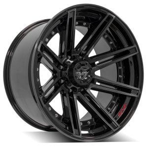 22″ 4PLAY WHEELS 4P08 BRUSHED BLACK FINISH RIMS