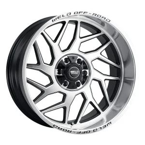 20″ WELD FULCRUM GLOSS BLACK MACHINED