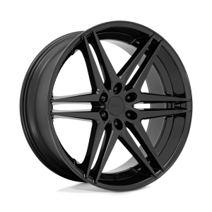 24″ DUB WHEELS DIRTY DOG S268 GLOSS BLACK FINISH RIMS