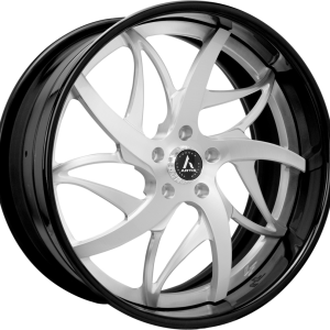 22″ ARTIS FORGED WHEELS IMMORTAL BRUSHED SILVER FACE BLACK LIP FINISH RIMS