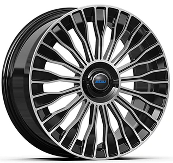 Machined Gloss Black 20 Inch 1 Piece Forged Wheels For Benz
