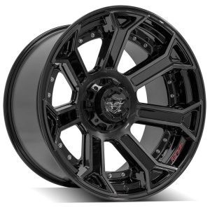 22″ 4PLAY WHEELS 4P70 BRUSHED BLACK RIMS
