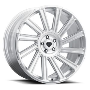 26″ BLAQUE DIAMOND WHEELS BD-40 SILVER MACHINED FINISH RIMS