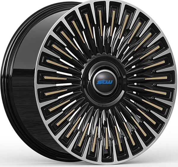 HongQi Custom 1-PC Forged Rims 18~24 Inches Gloss Black Machined Spoke Face