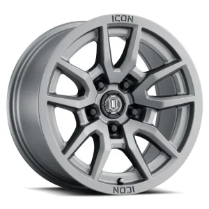 17″ ICON ALLOYS WHEELS VECTOR 5 TITANIUM OFF-ROAD RIMS