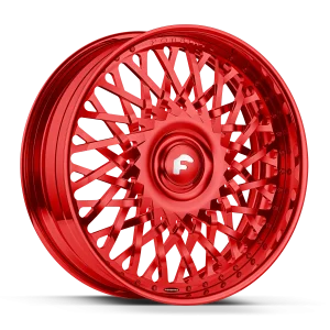 24″ FORGIATO WHEELS TESSUTTO CANDY RED XL FLOATING CAP FORGED FINISH RIMS