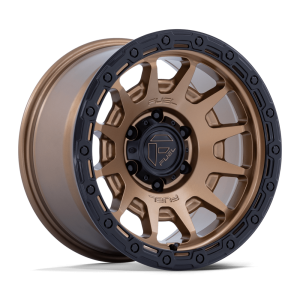 17″ FUEL WHEEL FC884 FORTRESS MATTE BRONZE WITH GLOSS BLACK LIP OFF-ROAD RIMS