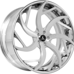 24″ ARTIS FORGED SIN CITY BRUSHED FACE CHROME LIP FINISH RIMS