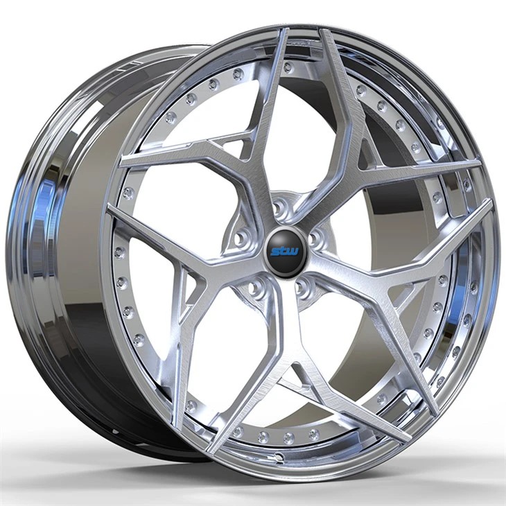 BMW 340i G20 2-Piece Forged Wheels 20x9.0 And 20x10 Brushed Face And Polished Lip