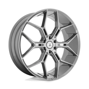 22″ ASANTI BLACK LABEL WHEELS MONARCH TITANIUM BRUSHED 6 LUG FINISH RIMS