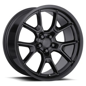 20″ FACTORY REPRODUCTION DODGE ANNIVERSARY WHEELS FR 66F GLOSS BLACK FINISH RIMS