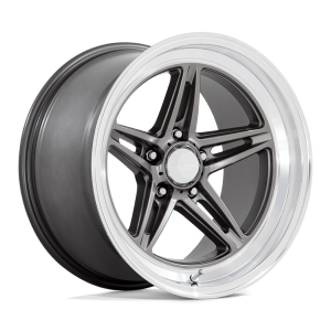 18″ AMERICAN RACING WHEELS VINTAGE VN514 GROOVE ANTHRACITE DIAMOND CUT LIP RIMS