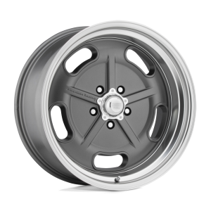 17″ AMERICAN RACING WHEELS VINTAGE VN511 SALT FLAT MAG GRAY DIAMOND CUT LIP RIMS