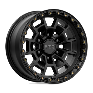 17″ KMC WHEELS KM718 SUMMIT SATIN BLACK FINISH RIMS