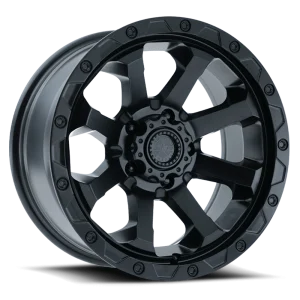 20″ AMERICAN OUTLAW WHEELS CAPONE SATIN BLACK FINISH RIMS 6×139 et-5
