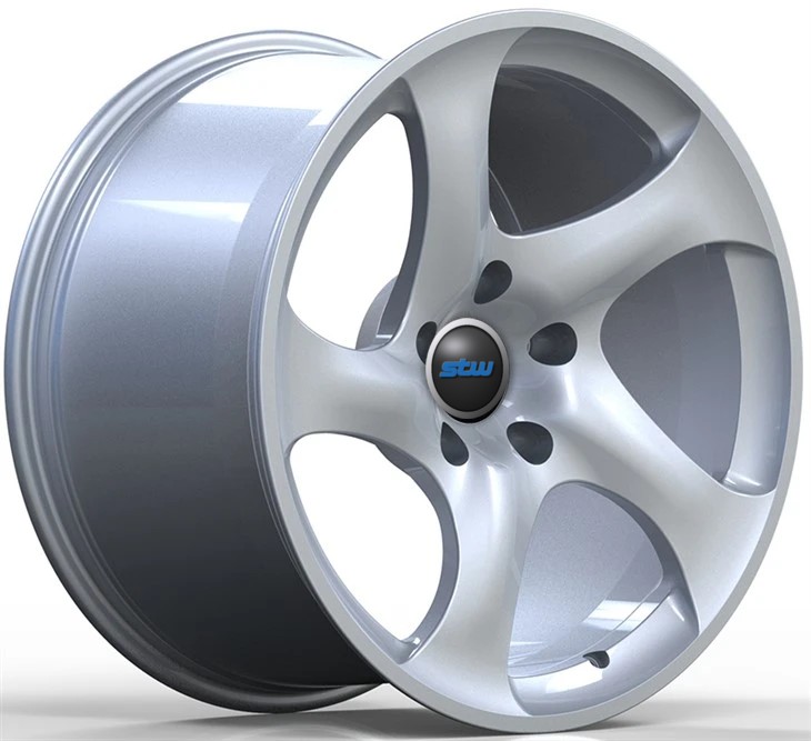 Twist Style Gloss Silver Custom Rims 22x10 And 11.5J For Porsche Cayenne