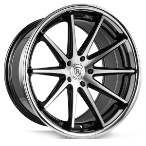 20″ ROHANA WHEELS RFC10 MACHINED BLACK CHROME LIP FLOW FORMED FINISH RIMS