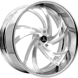 22″ ARTIS FORGED WHEELS TWISTER BRUSHED SILVER FACE CHROME LIP FINISH RIMS