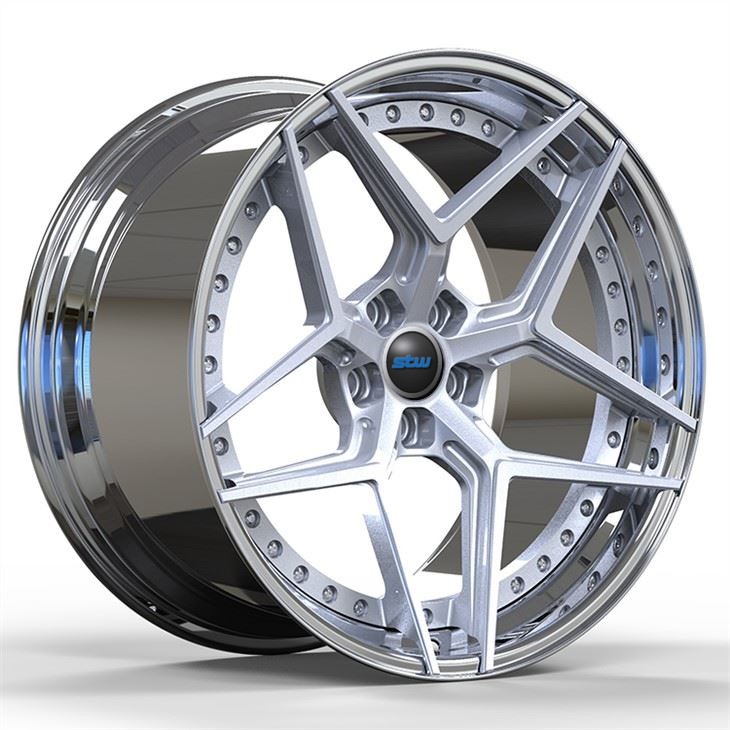 BMW M4 5X112 Custom Polish 2-PC Forged Alloy Rims With Staggered 20 21 And 22 Inches