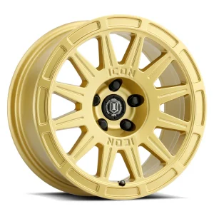 17″ ICON ALLOYS WHEELS RICOCHET GLOSS GOLD CROSSOVER RIMS
