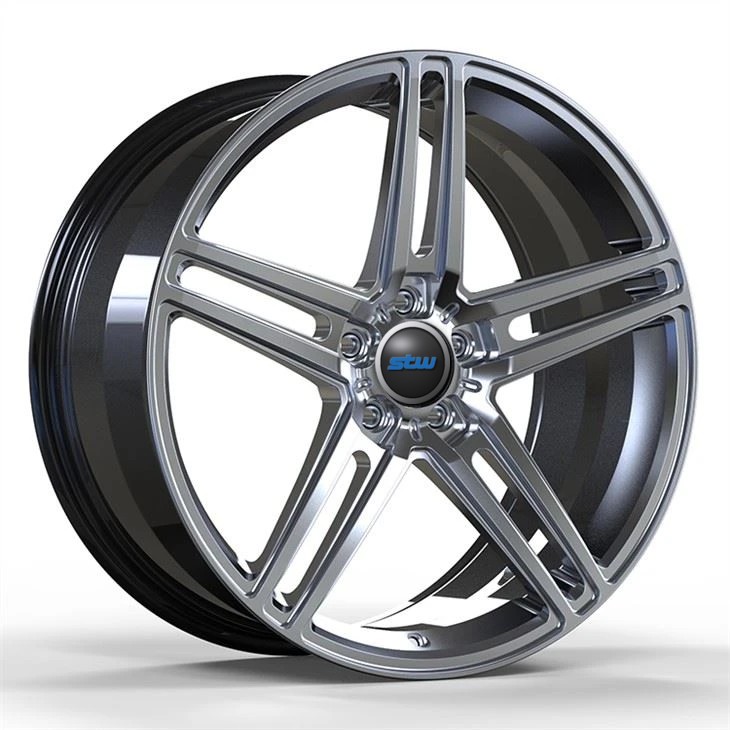 Custom 20" 1-PC Forged Rims With 5x112 PCD Pattern Custom Hyper Black For Mercedes S Class