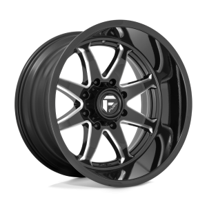 20″ FUEL WHEELS D749 HAMMER GLOSS BLACK MILLED OFF-ROAD RIMS