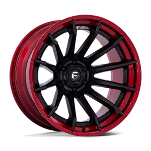 20″ FUEL WHEELS FC403 BURN MATTTE BLACK WITH CANDY RED LIP OFF-ROAD FUSION FORGED RIMS