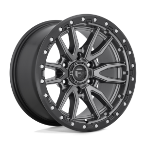 20×10″ FUEL WHEELS D680 REBEL MATTE GUNMETAL BLACK BEAD RING FINISH RIMS 6×139 ET-18