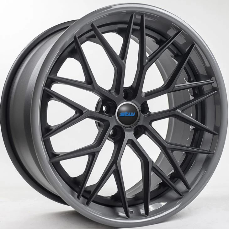 Custom Grey Brush 21inch 3-PC Forged Alloy Rims For MERCEDES-BENZ AMG SL55 Bolt Pattern 5x112
