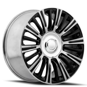22″ FACTORY REPRODUCTION CADILLAC ESCALADE PLATINUM WHEELS FR 91 GLOSS BLACK POLISHED ACCENTS FINISH RIMS
