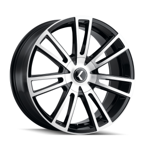 22X8.5″ KRAZE WHEELS KR183 SPECTRA BLACK MACHINED RIMS