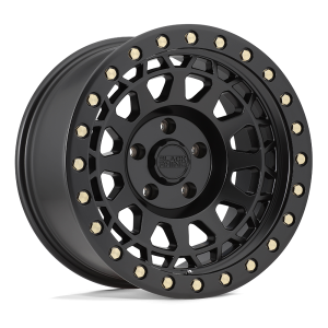 17″ BLACK RHINO WHEELS PRIMM MATTE BLACK W/BRASS BOLTS FINISH RIMS