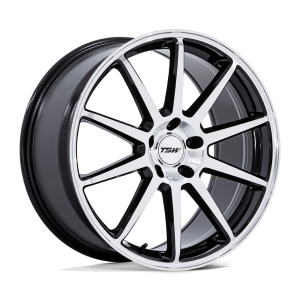 20″ TSW WHEELS TW004 CANARD GLOSS BLACK MACHINED FACE FLOW FORMED RIMS