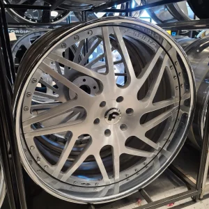 26″ FORGIATO WHEELS D TWISTED PINZETTE BRUSHED FACE CHROME LIP FINISH RIMS 6X139