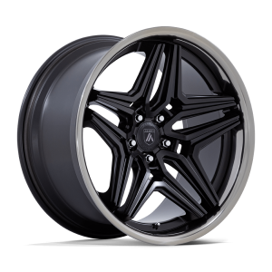 20″ ASANTI BLACK LABEL WHEELS DUKE SATIN BLACK WITH DDT LIP FINISH RIMS