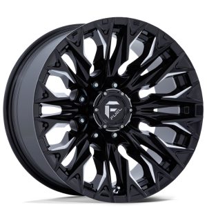 20″ FUEL WHEELS D803 FLAME GLOSS BLACK MILLED OFF-ROAD RIMS