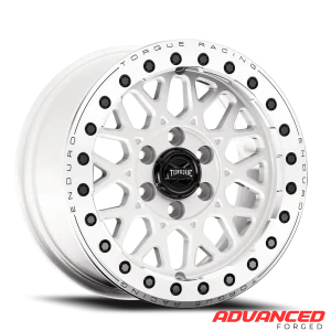 17″ TORQUE WHEELS TW340F ENDURO BL BEADLOCK READY SATIN WHITE FINISH RIMS