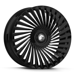 20″ FORGIATO WHEELS TWISTED TRIMESTRE-M GLOSS BLACK XL FLOATING CAP FORGED FINISH RIMS