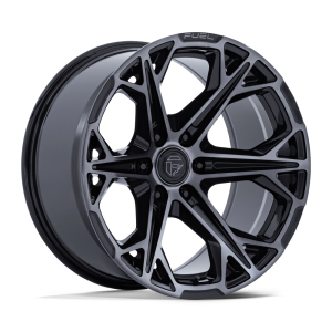 20″ FUEL WHEELS FC886 HAMMERHEAD GLOSS BLACK WITH DARK TINTED CLEAR OFF-ROAD RIMS