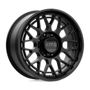 17″ KMC WHEELS KM722 TECHNIC SATIN BLACK FINISH RIMS