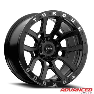 17″ TORQUE WHEELS TW301AF BAJA CANYON BEADLOCK SATIN BLACK FINISH RIMS